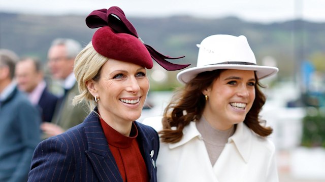 Zara Tindall and Princess Eugenie at the races