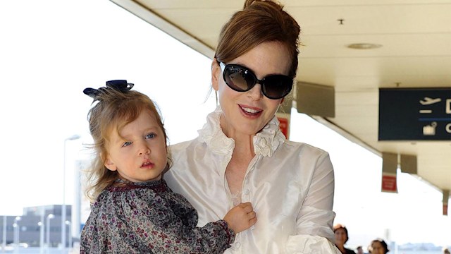 nicole kidman and daughter at airport