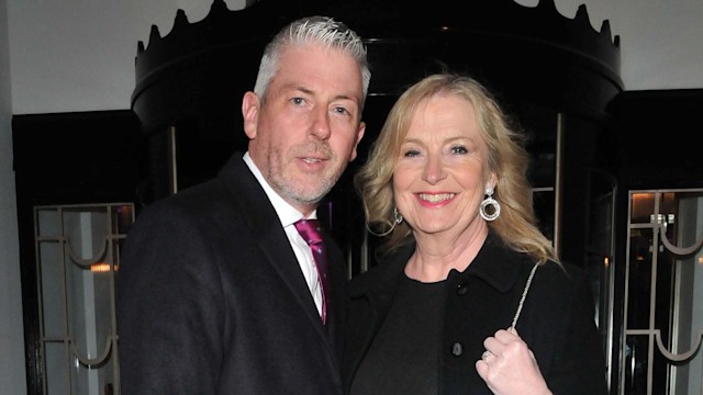 Carol Kirkwood and partner Steve Randall at The Radio Times Covers Party at Claridge's Hotel