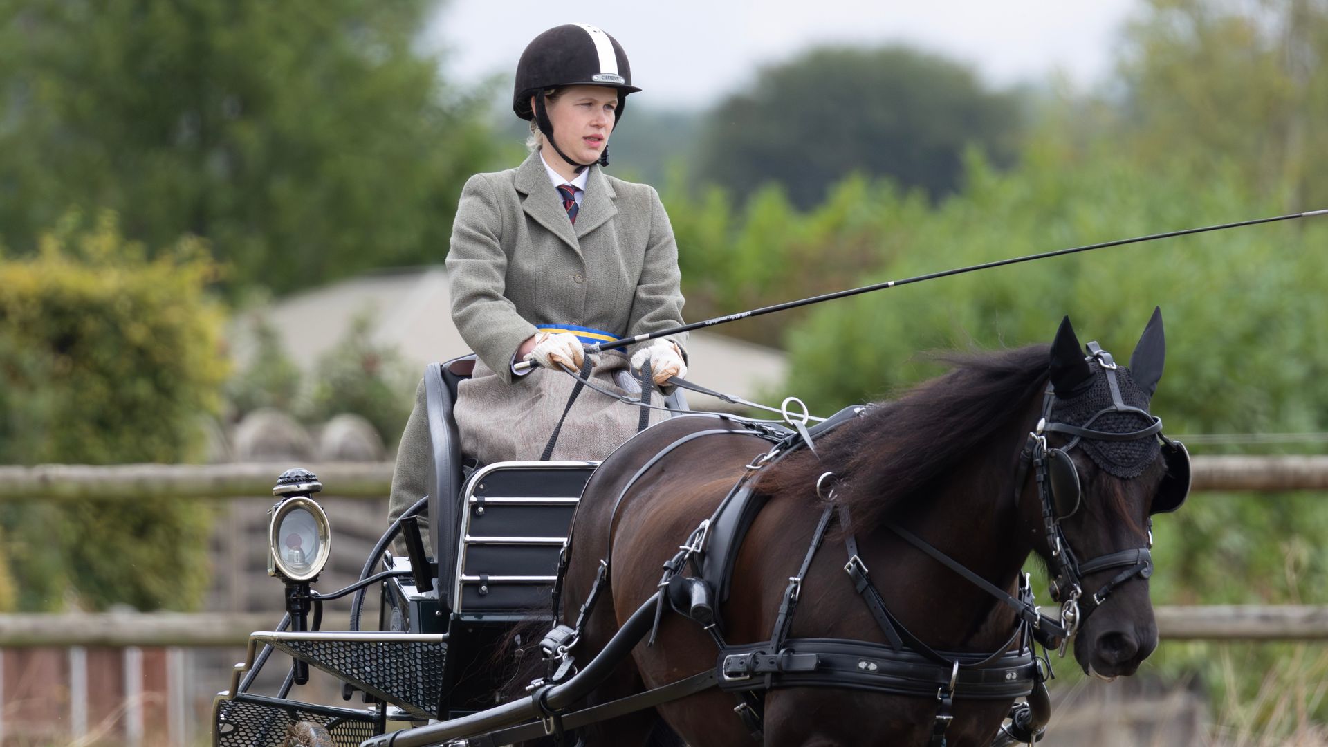 Lady Louise Windsor riding a carriage