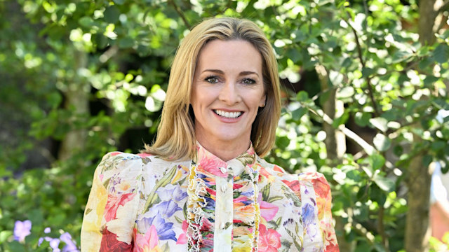 Gabby Logan attends The RHS Chelsea Flower Show at Royal Hospital Chelsea on May 20, 2024 in London