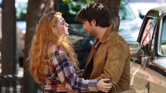 Blake Lively films with Brandon Sklenar on set of It Ends With Us