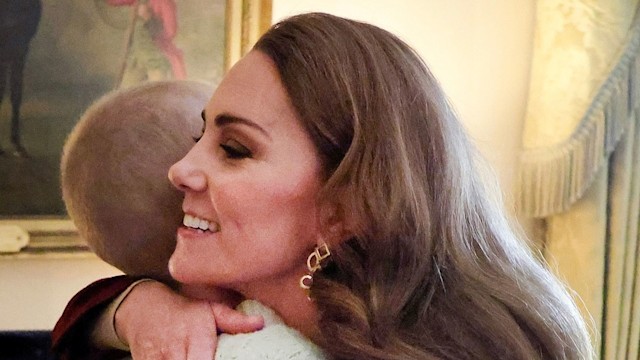 Kate Middleton hugging Liz Hatton