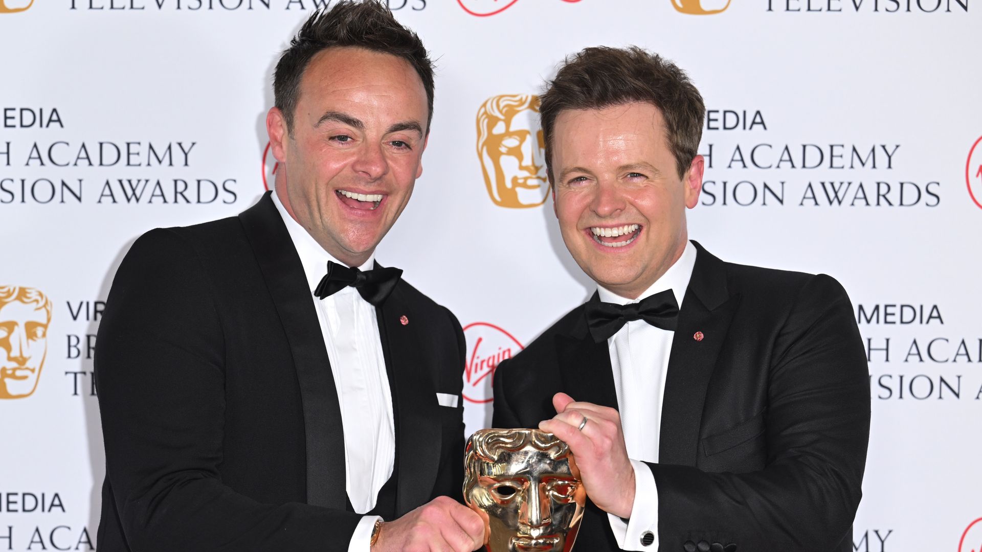 Ant and Dec hold up award at TV BAFTAs 2022