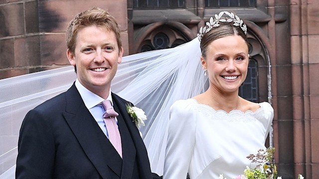 Duke of Westminster and bride Olivia Henson on their wedding day