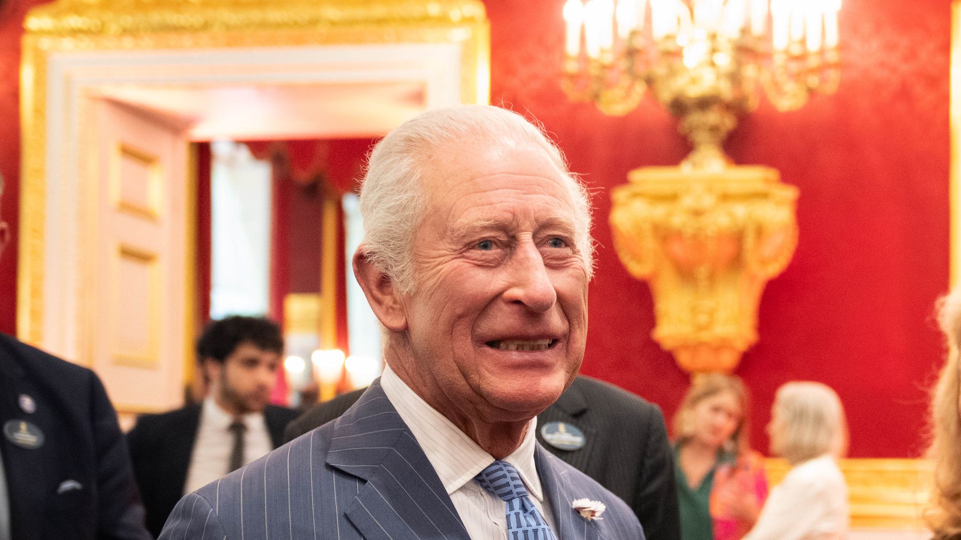 King Charles III speaks with guests during a reception at St James's Palace, London, to celebrate 25 years of the Royal Drawing School. Picture date: Tuesday June 24, 2025