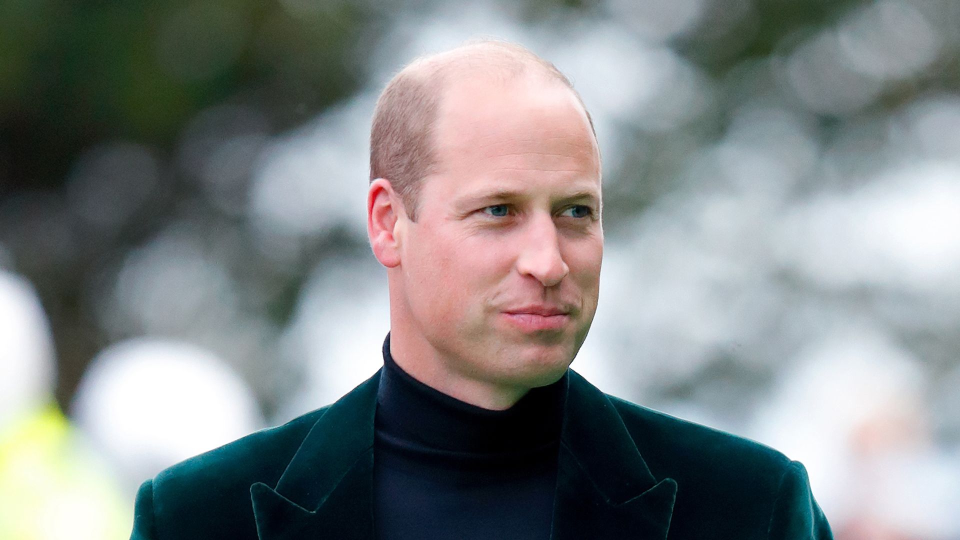 Prince William wearing green velvet blazer