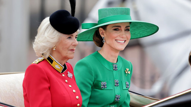 Queen Camilla and Princess Kate at Trooping the Colour