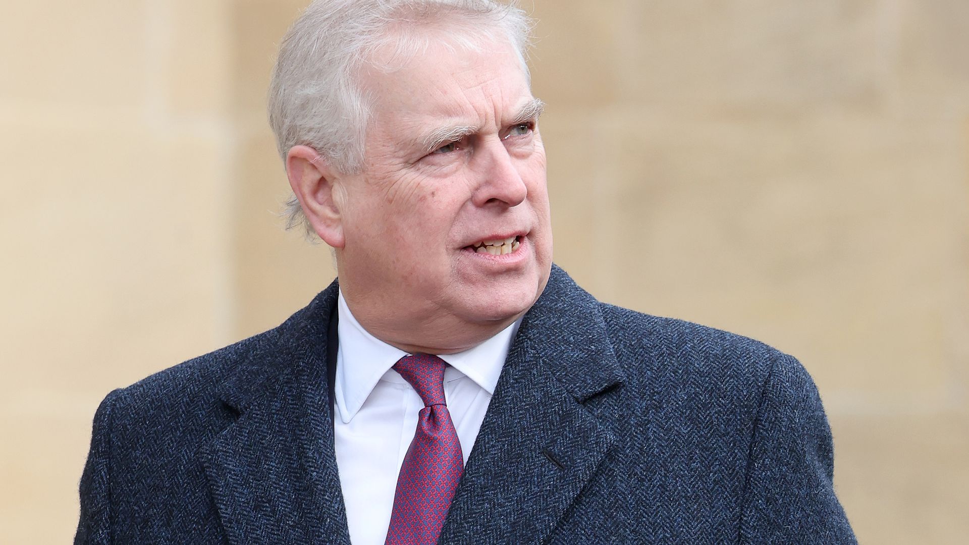 Prince Andrew, Duke of York attends the Thanksgiving Service for King Constantine of the Hellenes at St George's Chapel