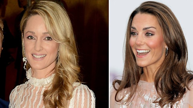 Storm Keating and Kate Middleton with their hair curled 