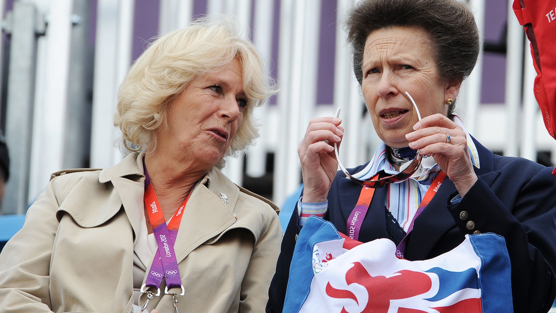 Princess Anne and Queen Camilla getting into the Olympic spirit