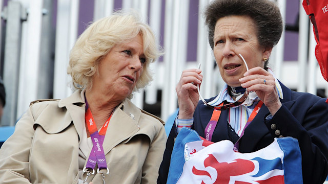 Princess Anne and Queen Camilla getting into the Olympic spirit