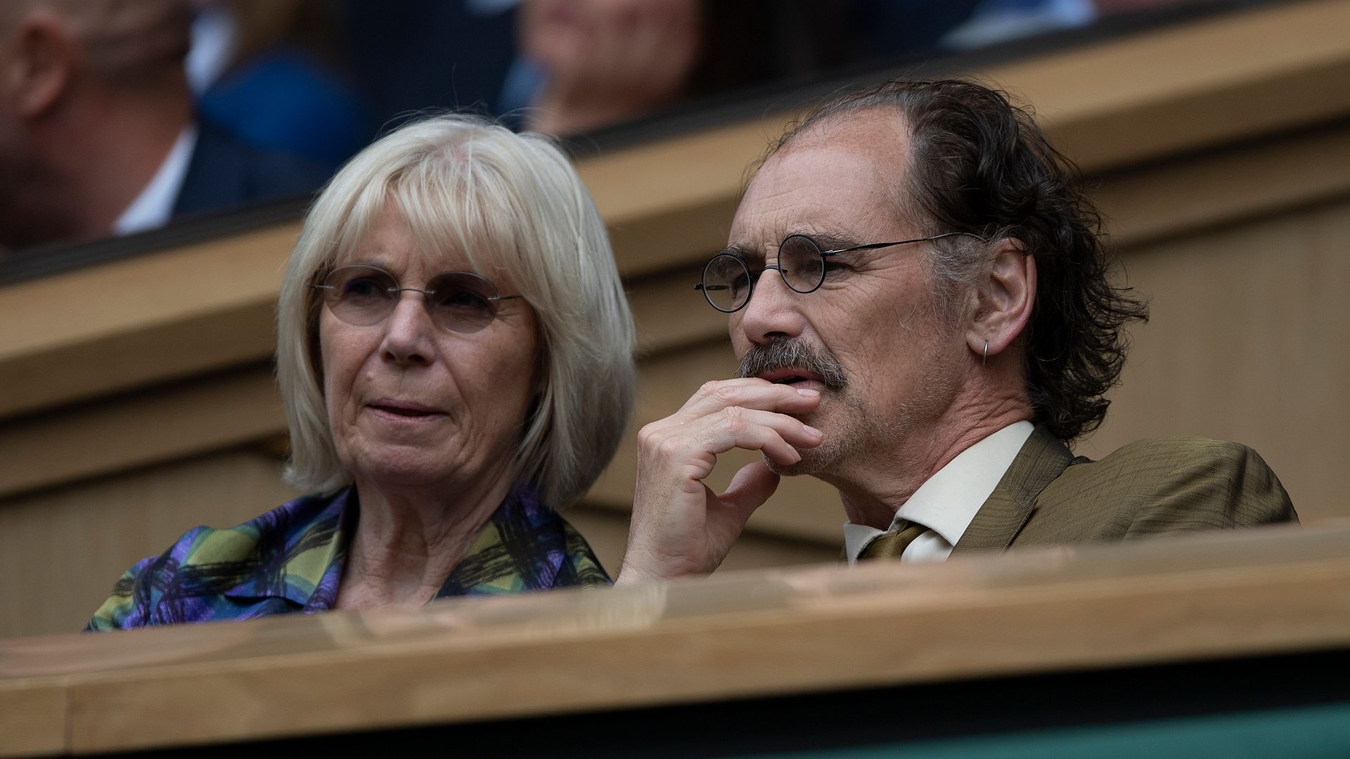 Claire van Kampen and Mark Rylance at Wimbledon