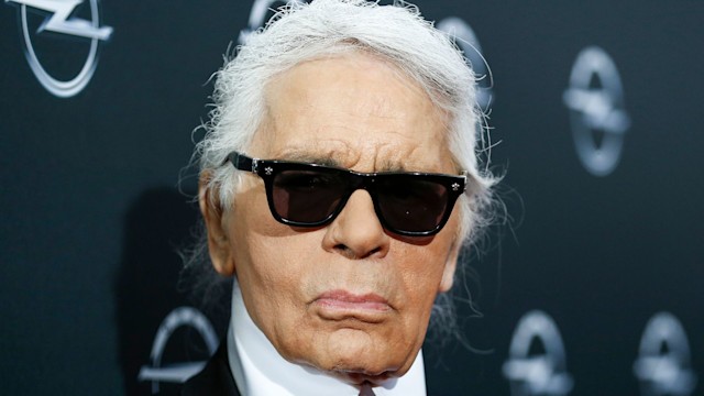 Karl Lagerfeld in sunglasses 