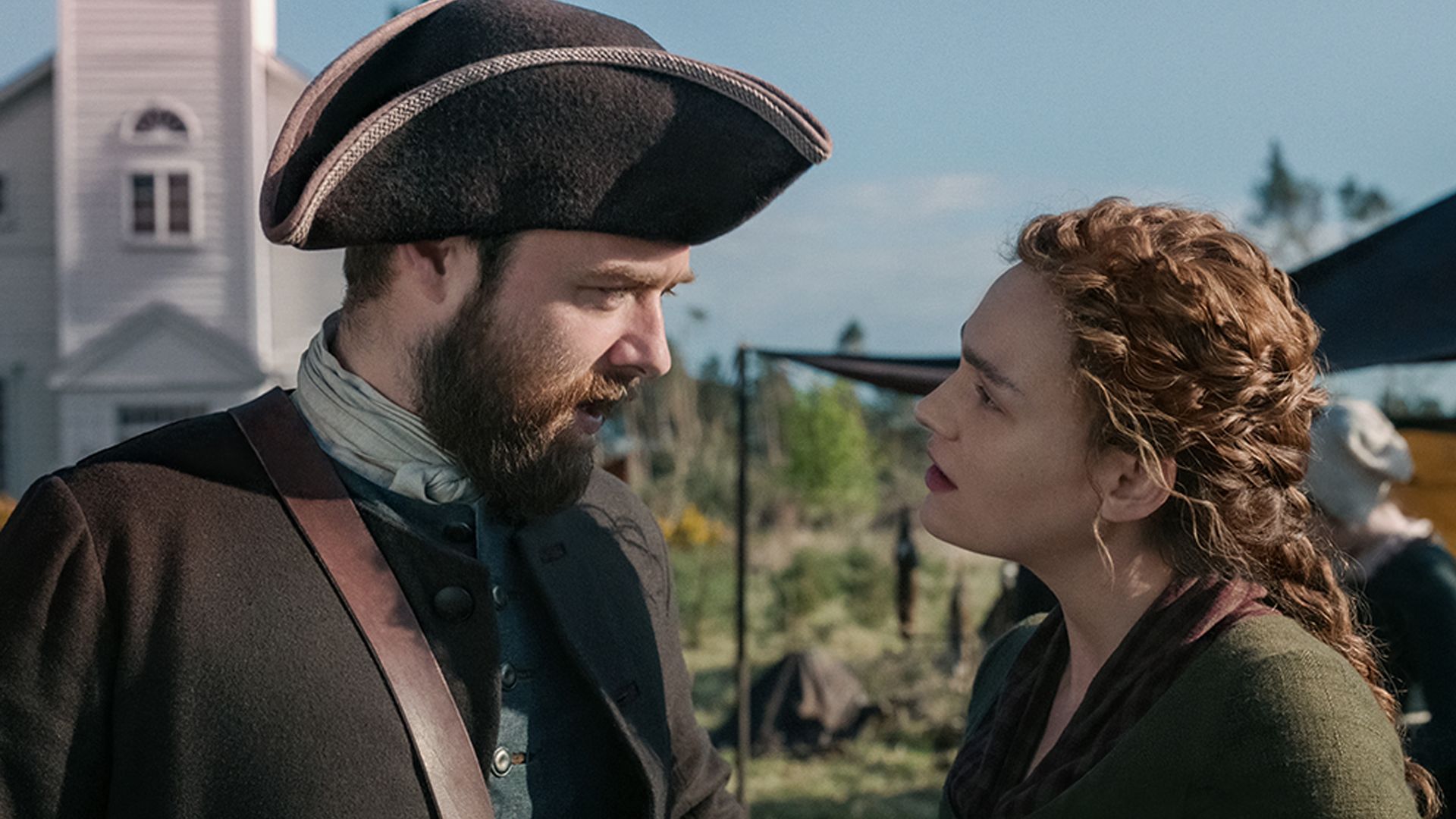 Brianna and Roger in Outlander