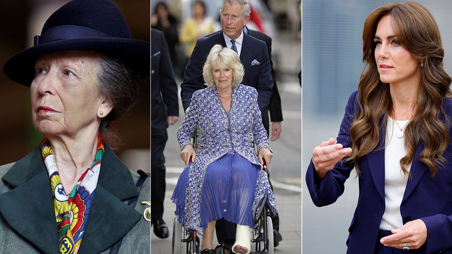 Royal injuries from Princess Anne's bruised face to Kate Middleton's plasters