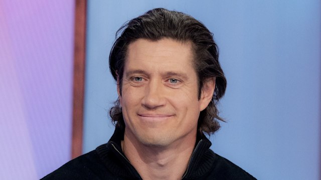 Vernon Kay looking bemused in a black jacket