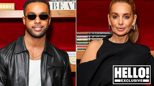 A split image of Lucien Laviscount and Louise Redknapp