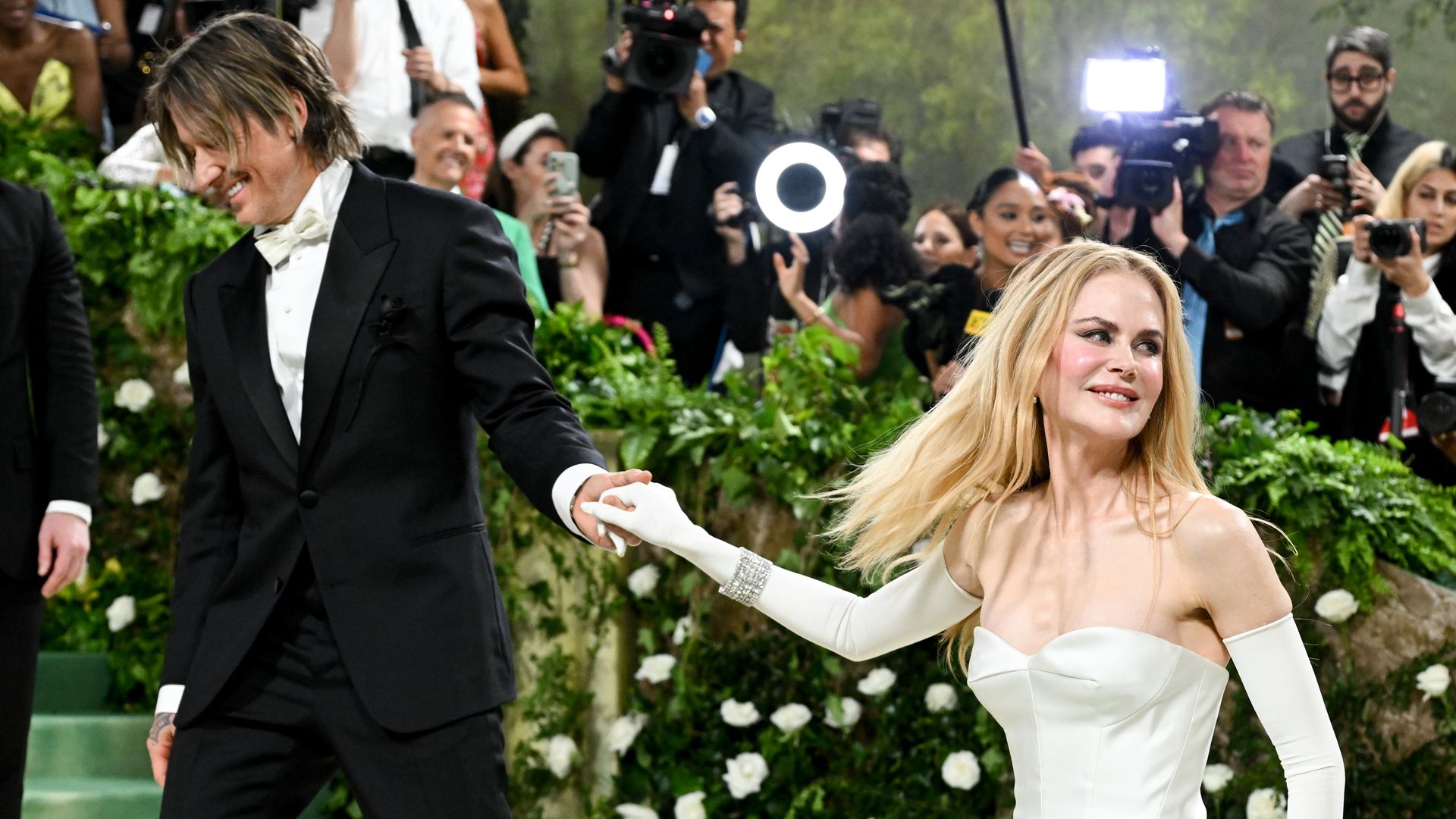 Nicole Kidman wows in strapless Balenciaga gown as she 'looks forward to dancing' with Keith Urban at Met Gala