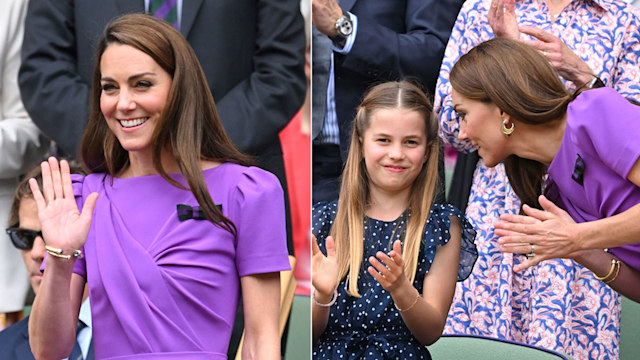 princess kate and princess charlotte at wimbledon