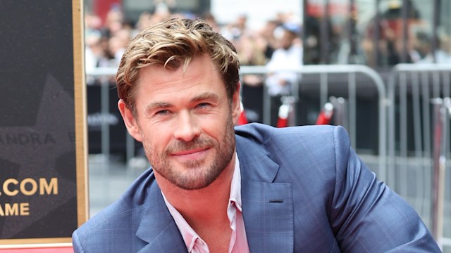 Chris Hemsworth seen at the ceremony honoring Chris Hemsworth with a Star on the Hollywood Walk of Fame on May 23, 2024 in Hollywood, California.