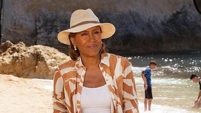 Robin Roberts on the beach 