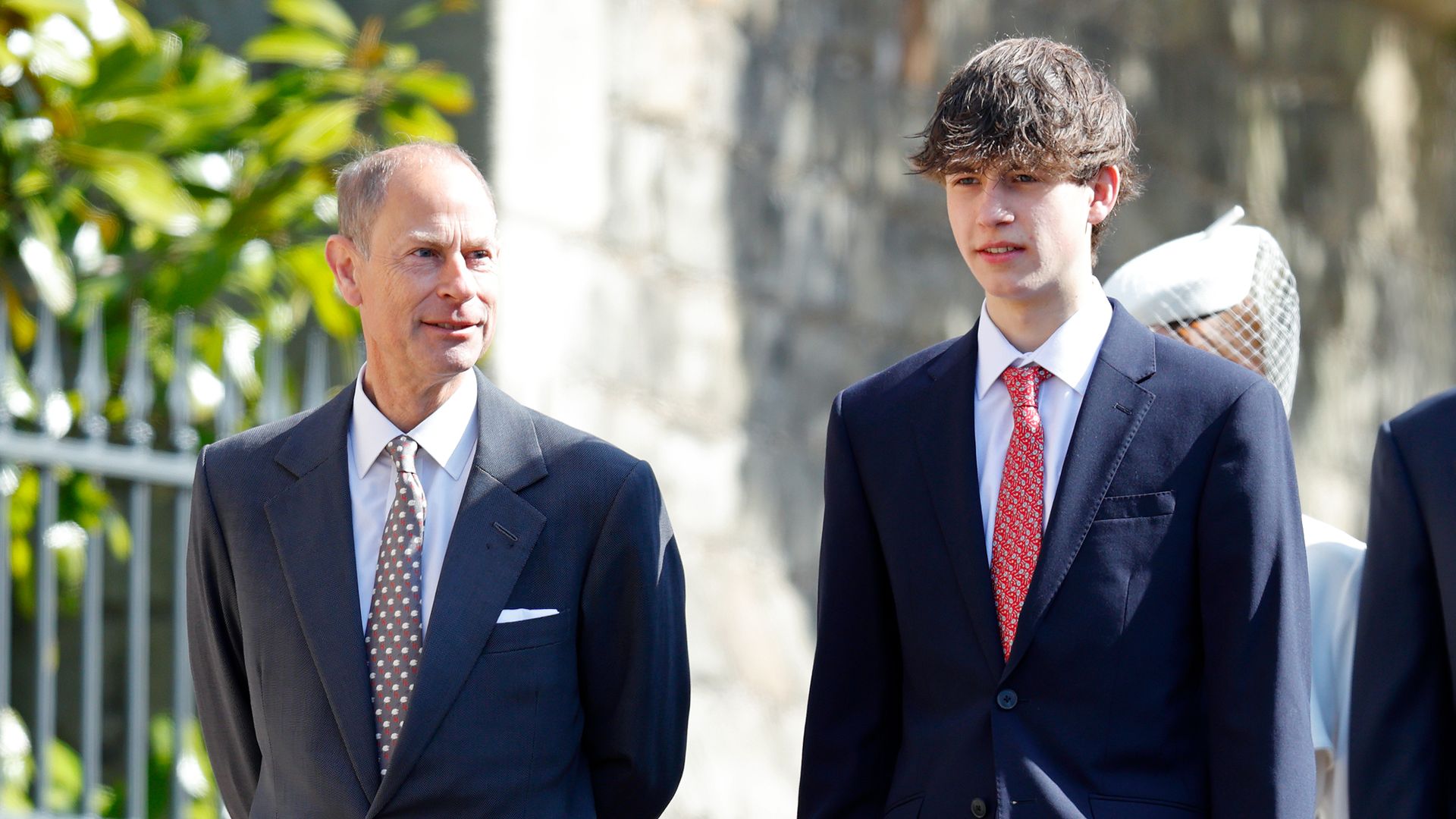 Prince Edward walking with James, Earl of Wessex