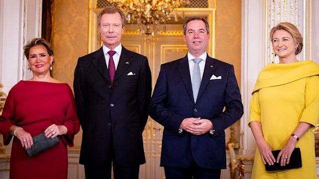 Grand Duchess Maria Teresa of Luxembourg, Grand Duke Henri of Luxemburg, Hereditary Grand Duke Guillaume of Luxembourg and Hereditary Grand Duchess Stephanie of Luxembourg