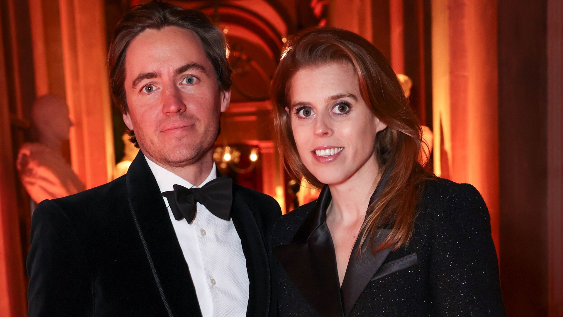 Edoardo Mapelli Mozzi and Princess Beatrice of York attend the Blenheim Ball in aid of Starlight at Blenheim Palace on March 8, 2024 in Woodstock, England