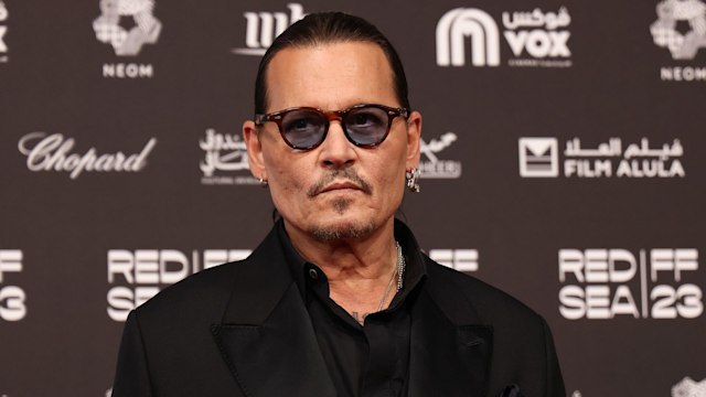 Johnny Depp attends the Opening Night screening of "HWJN" at the Red Sea International Film Festival 2023