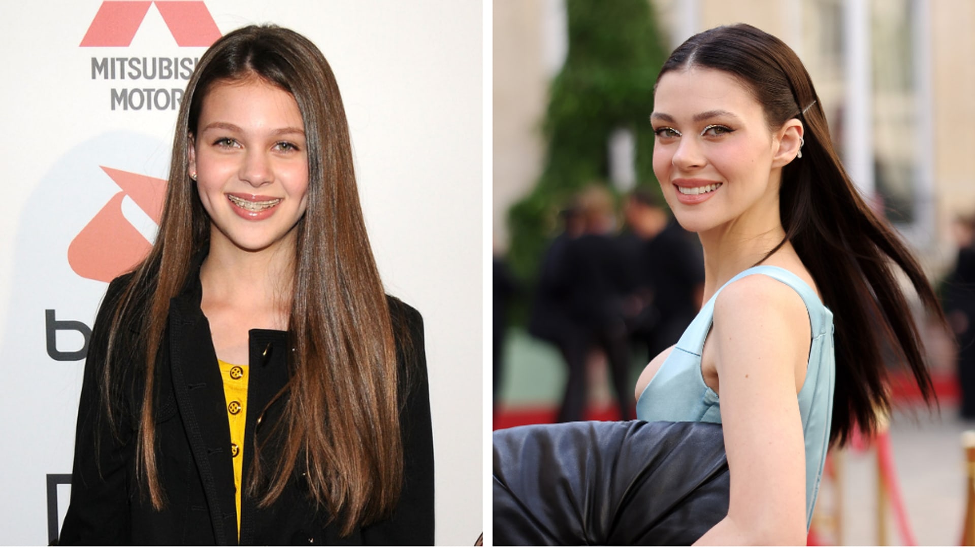 Nicola Peltz then and now split image
