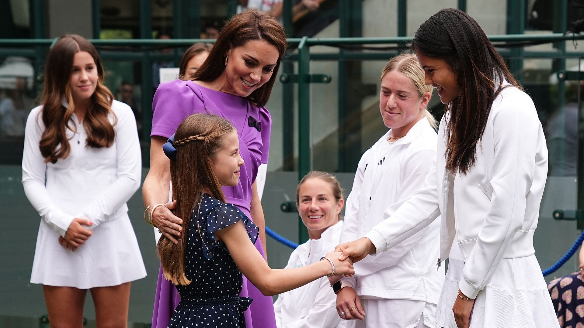 princess charlotte shaking hands with emma raducanu 