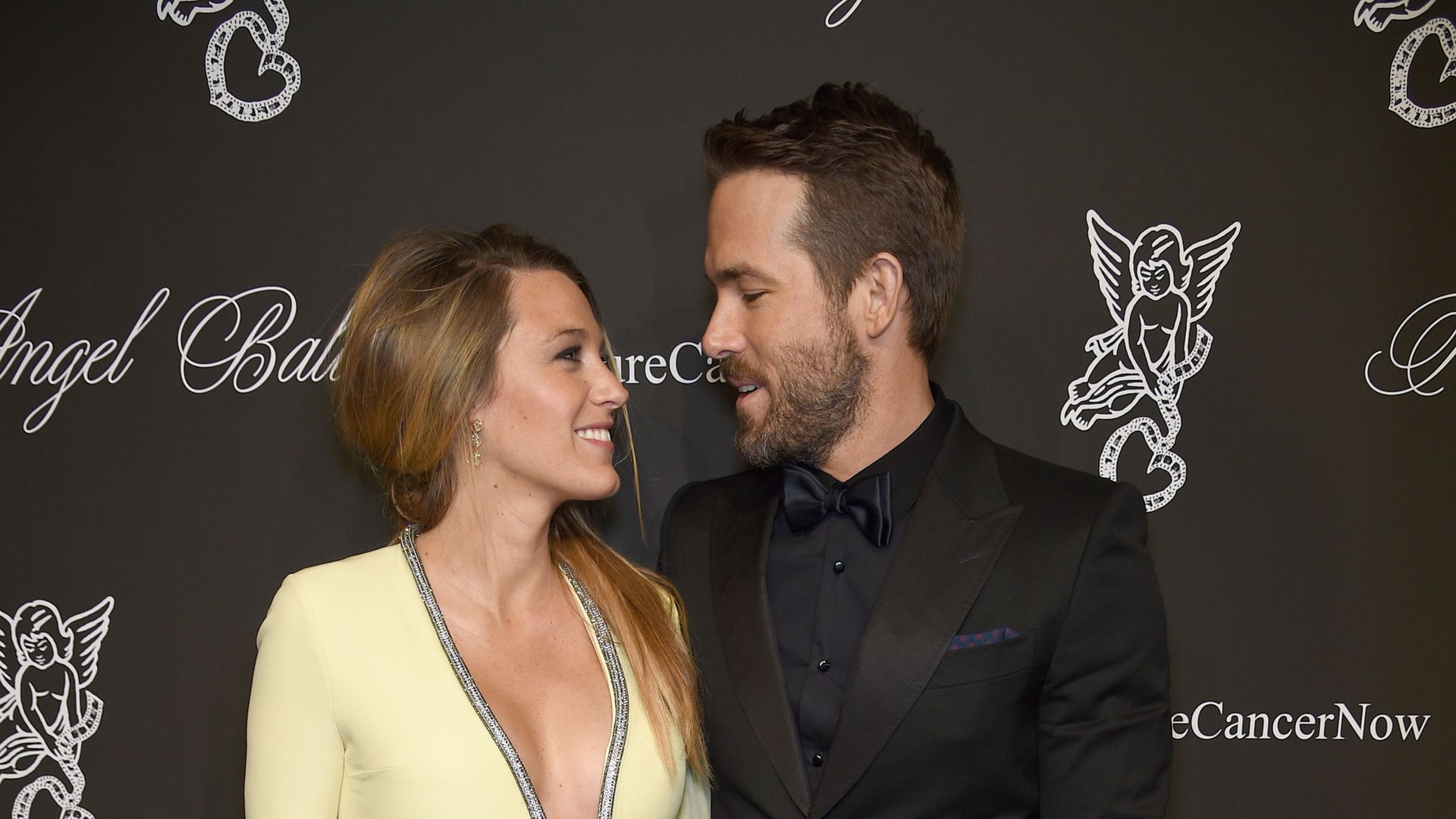 Actress Blake Lively (L) and Ryan Reynolds attend Angel Ball 2014 hosted by Gabrielle's Angel Foundation at Cipriani Wall Street on October 20, 2014 in New York City.  