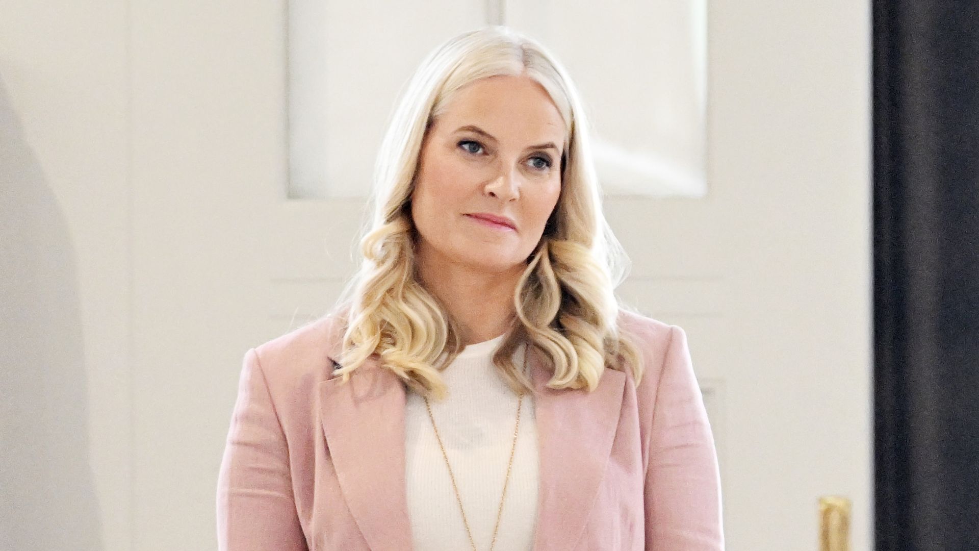 Crown Princess Mette-Marit of Norway attends Queen Sonja's Art Stable on June 23, 2025 in Oslo, Norway.