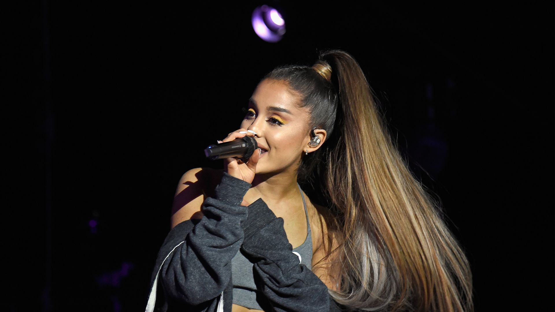 Ariana Grande performs at "A Concert for Charlottesville,"  at University of Virginia's Scott Stadium on September 24, 2017 in 2017