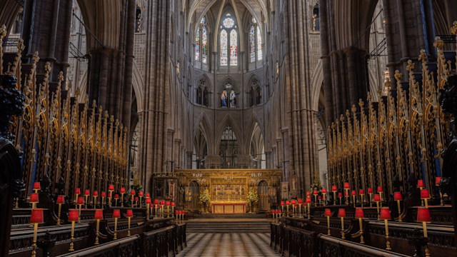 Westminster Abbey ready for the coronation