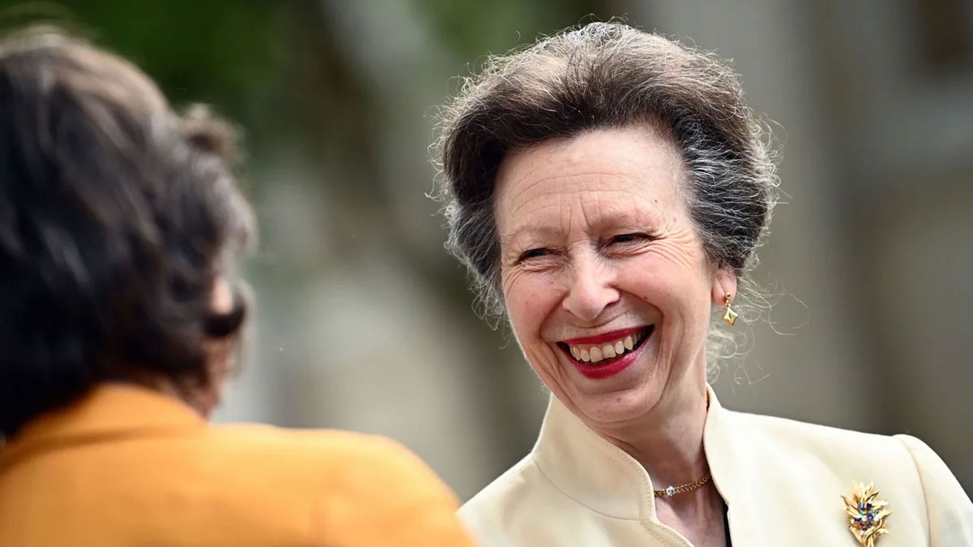 Princess Anne smiling during an engagement