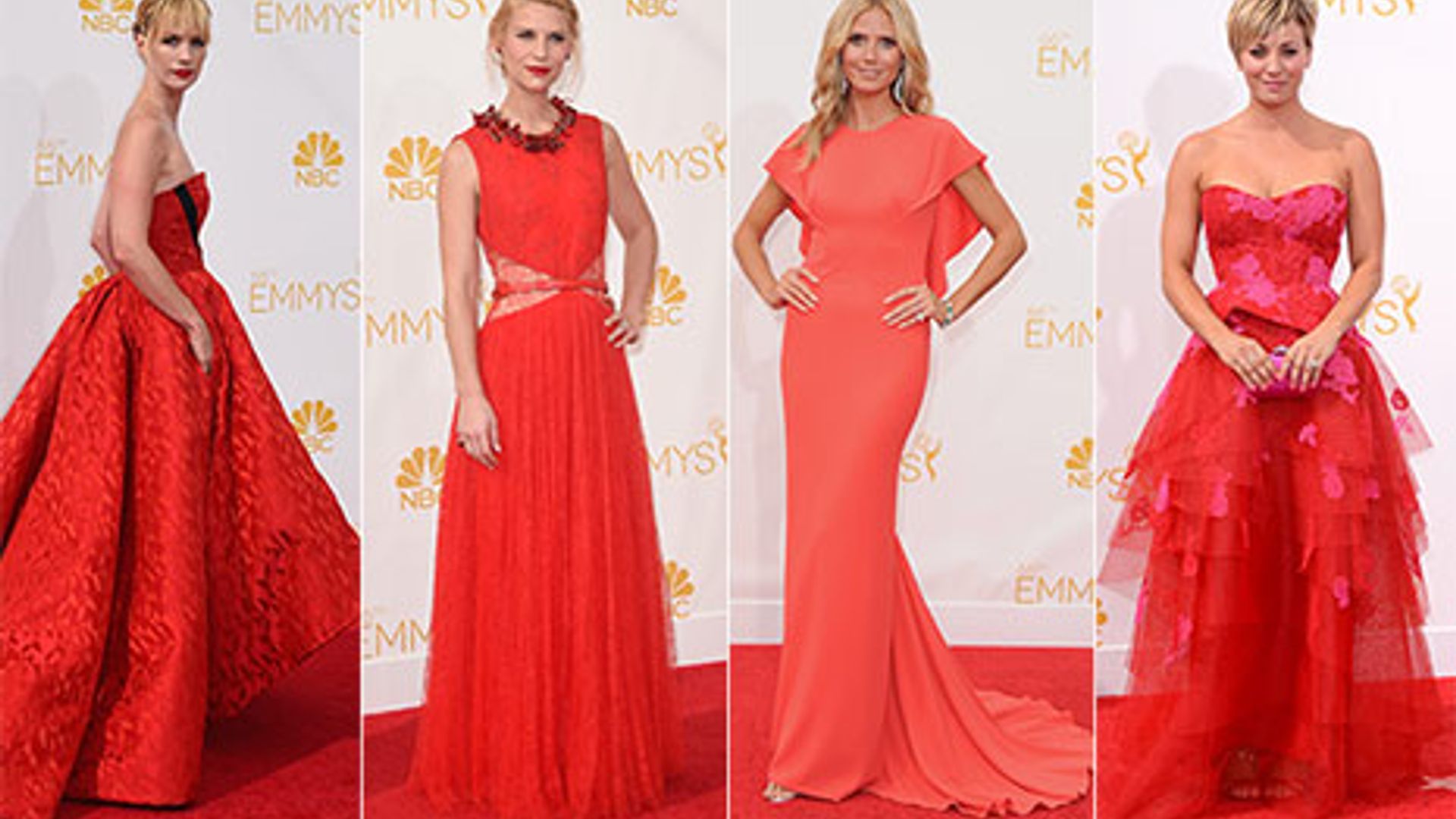 Ladies in red! Stars stun in scarlet on Emmys red carpet | HELLO!