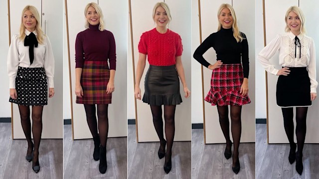 Holly Willoughby’s best mini skirt looks ever: From luxe leather to daring denim