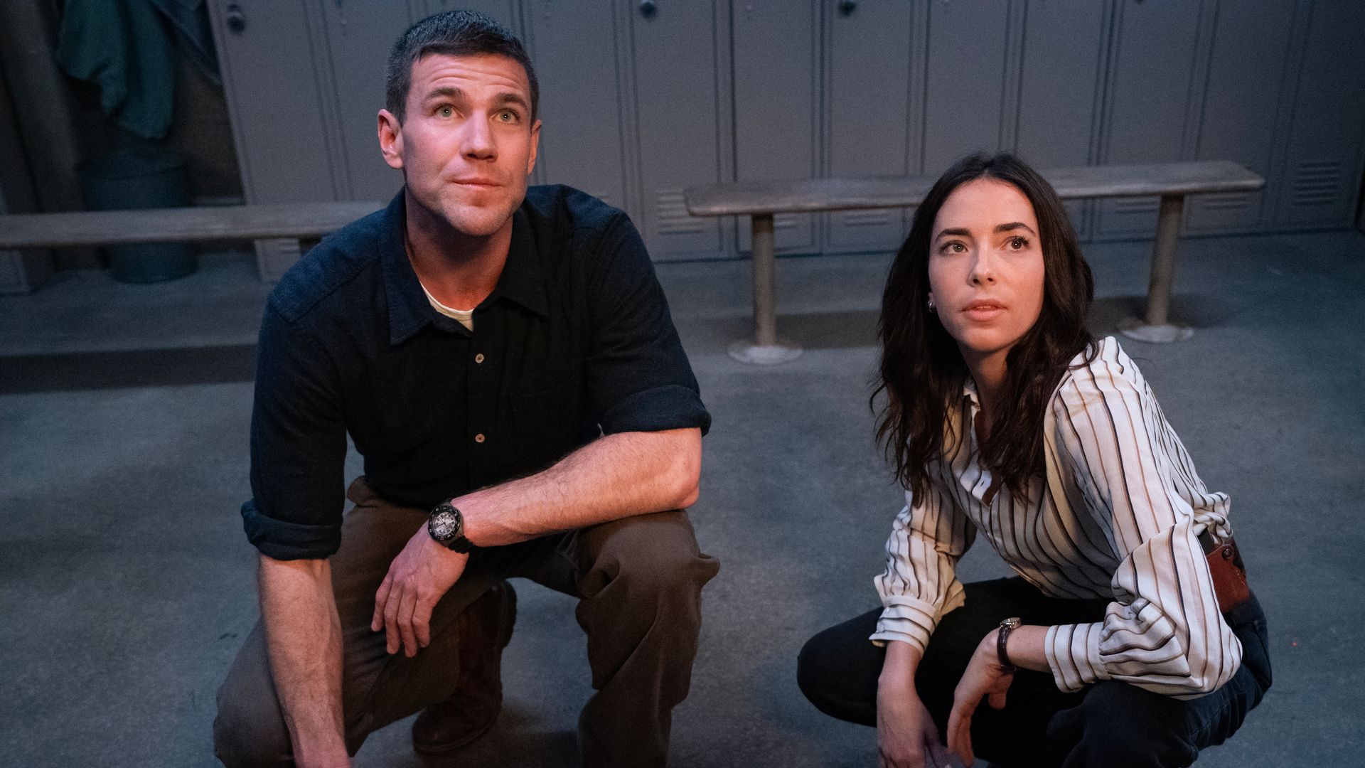 Austin Stowell as Leroy Jethro Gibbs and Mariel Molino as Lala Dominguez on NCIS: Origins