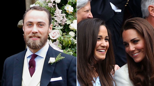 James Middleton at Pippa's wedding and Kate and Pippa Middleton at Wimbledon