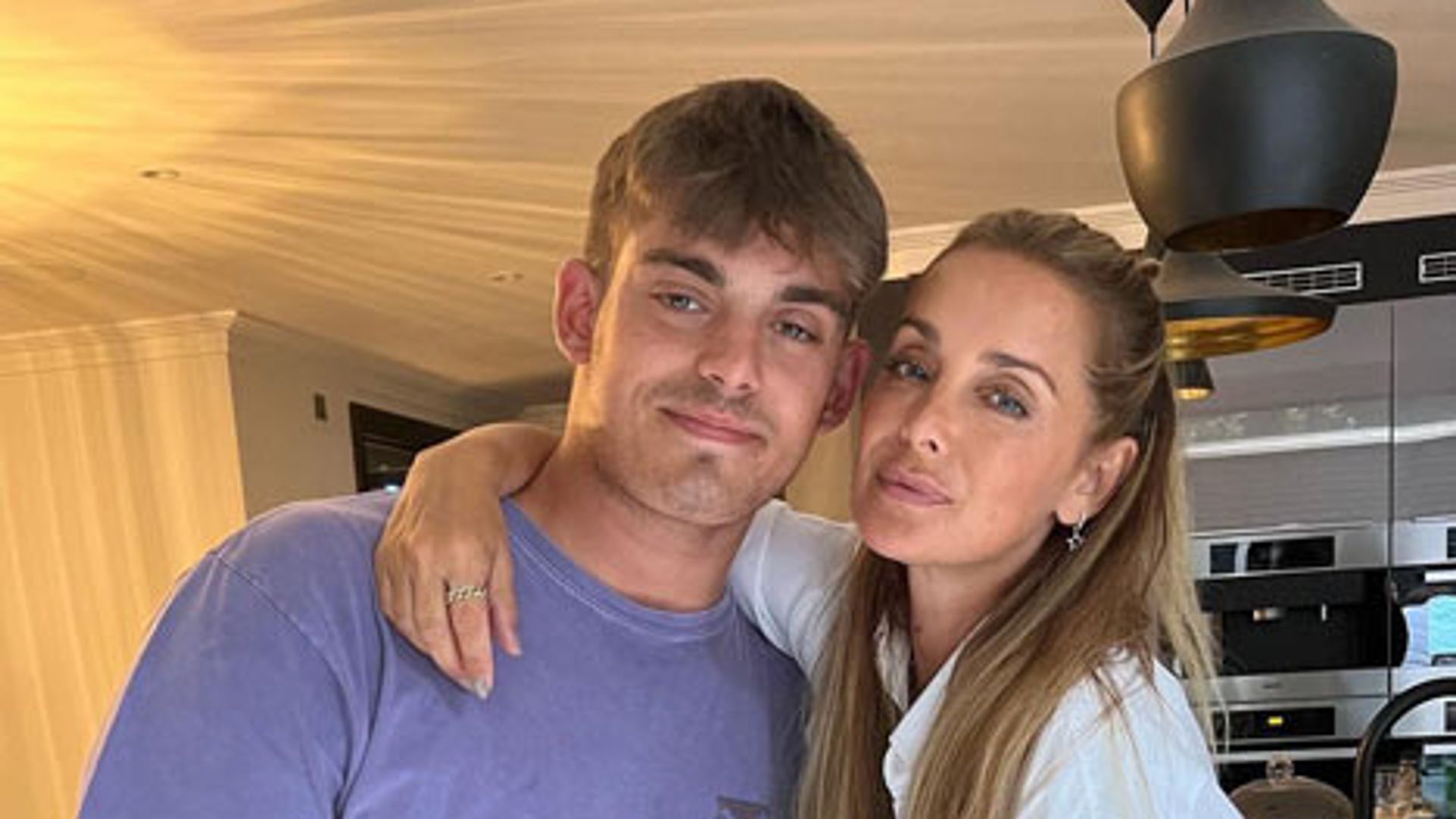 Louise Redknapp posing with her son Charley