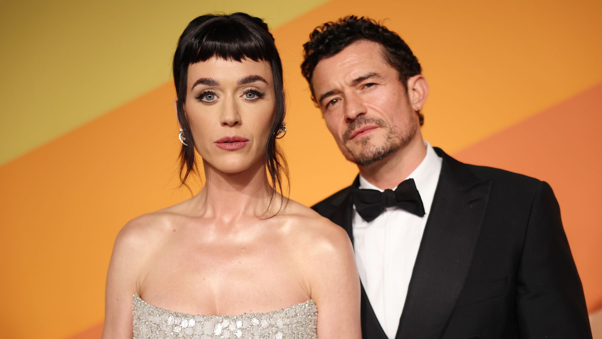 photo of katy perry and orlando bloom at oscars party