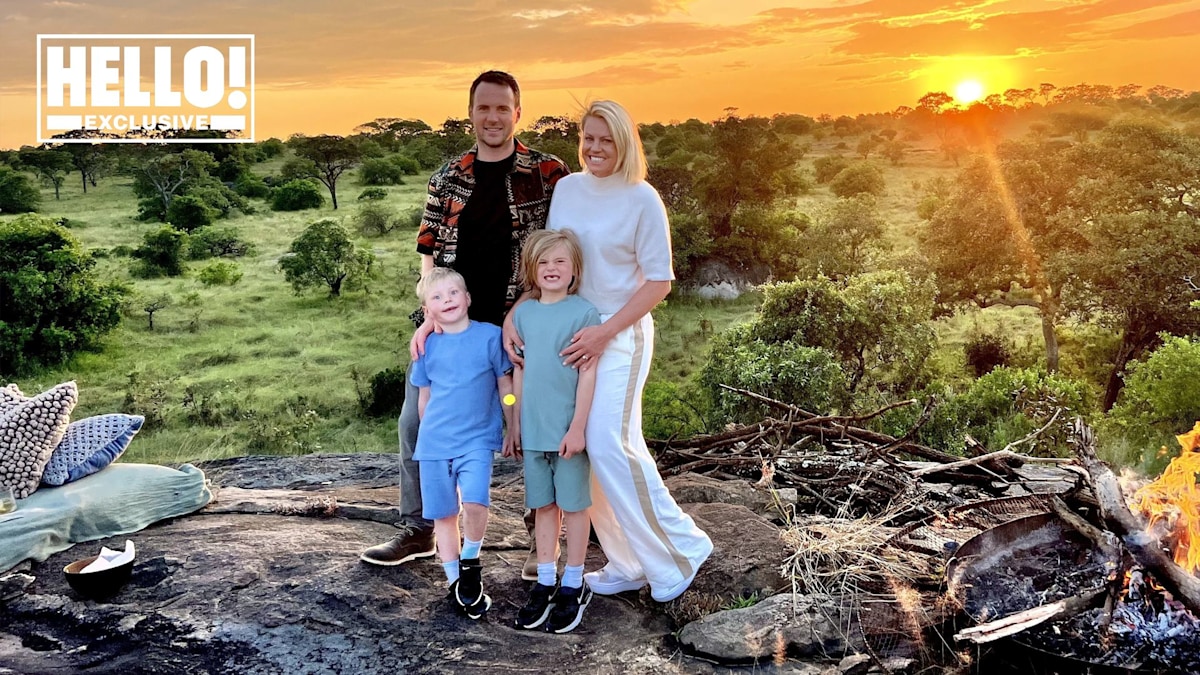 Chemmy Alcott re-creates her African safari honeymoon with husband and two sons - see the magical photos