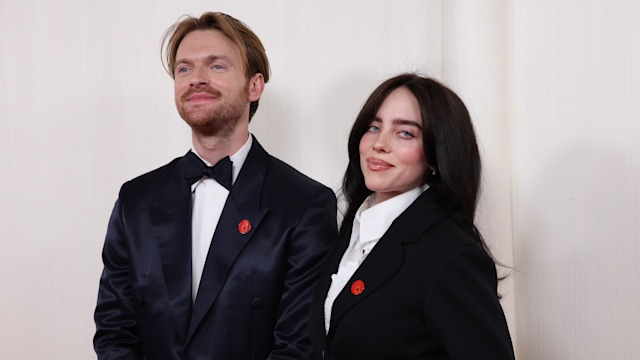 FINNEAS and Billie Ellish arriving on the red carpet at the 96th Annual Academy Awards in Dolby Theatre at Hollywood & Highland Center in Hollywood, CA, Sunday, March 10, 2024.