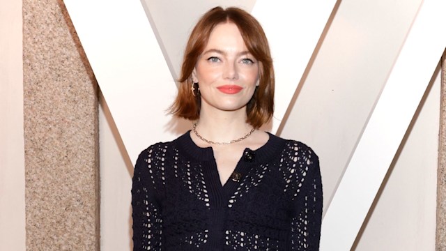 Emma Stone looks stunning in black crop top