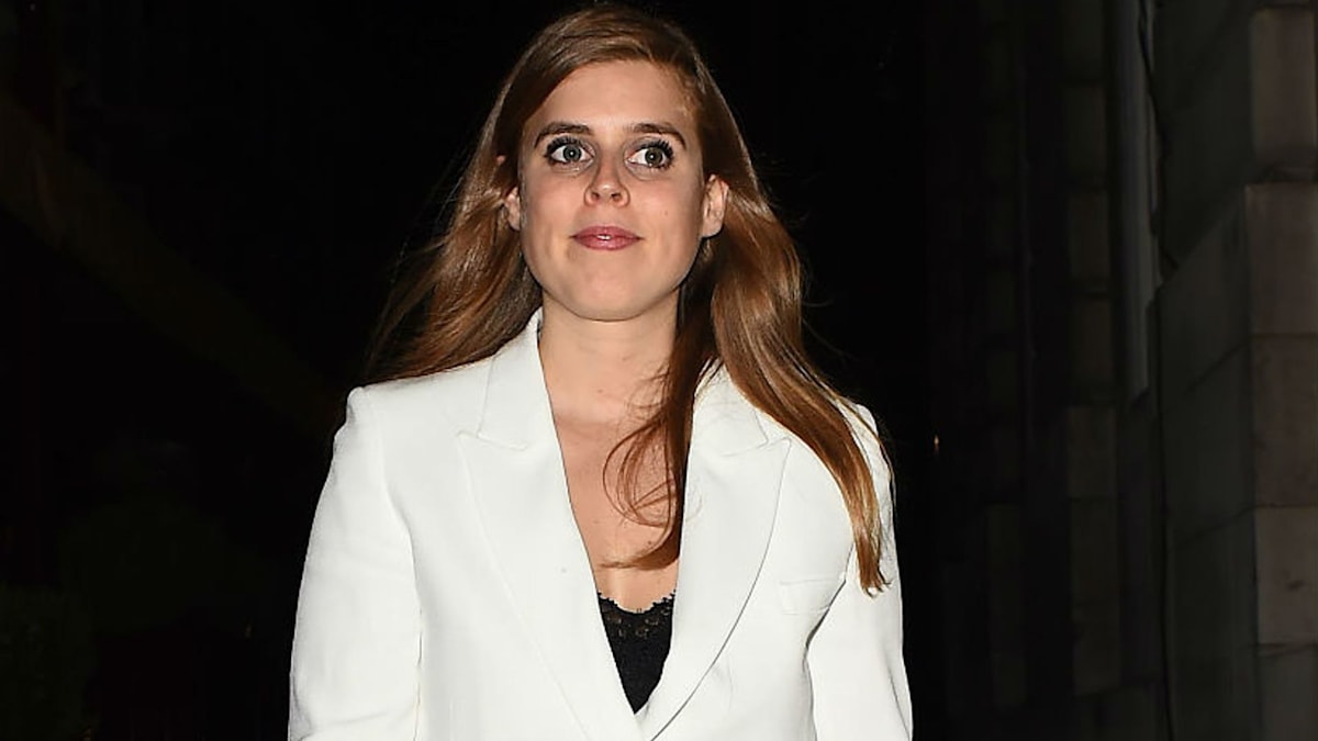 Princess Beatrice shows off legs in leather mini skirt | HELLO!