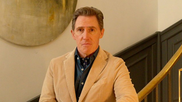 close-up male tv presenter
