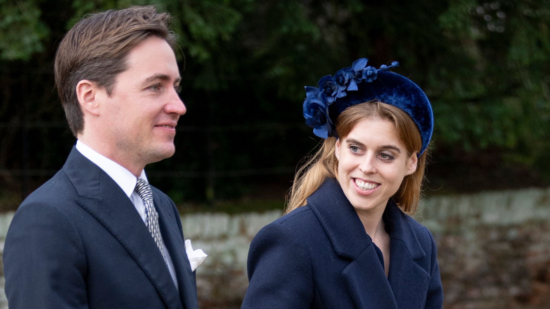 Princess Beatrice looked beautiful in her navy blue coat