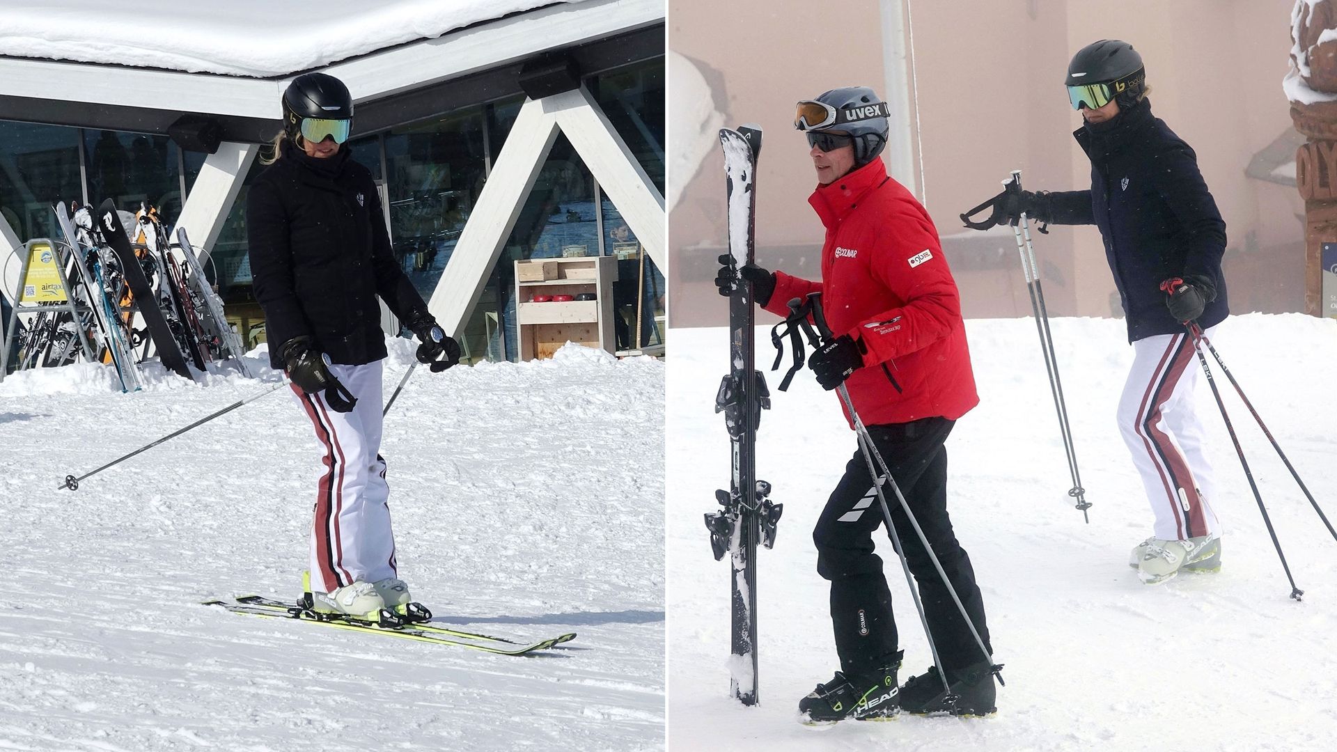 The Duke and Duchess of Edinburgh enjoyed a ski break in St Moritz, Switzerland